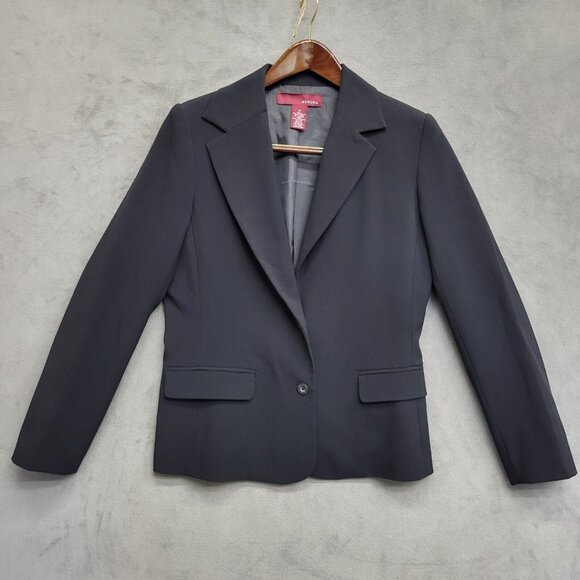 Merona Blazer Women's Size Medium Lined Suit Jacket Office Business Classic‎ - Picture 1 of 6